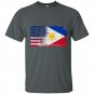 Filipino american half philippines half america flag t-shirt