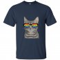 Gay pride cat kitten rainbow lgbt sunglasses funny t-shirt
