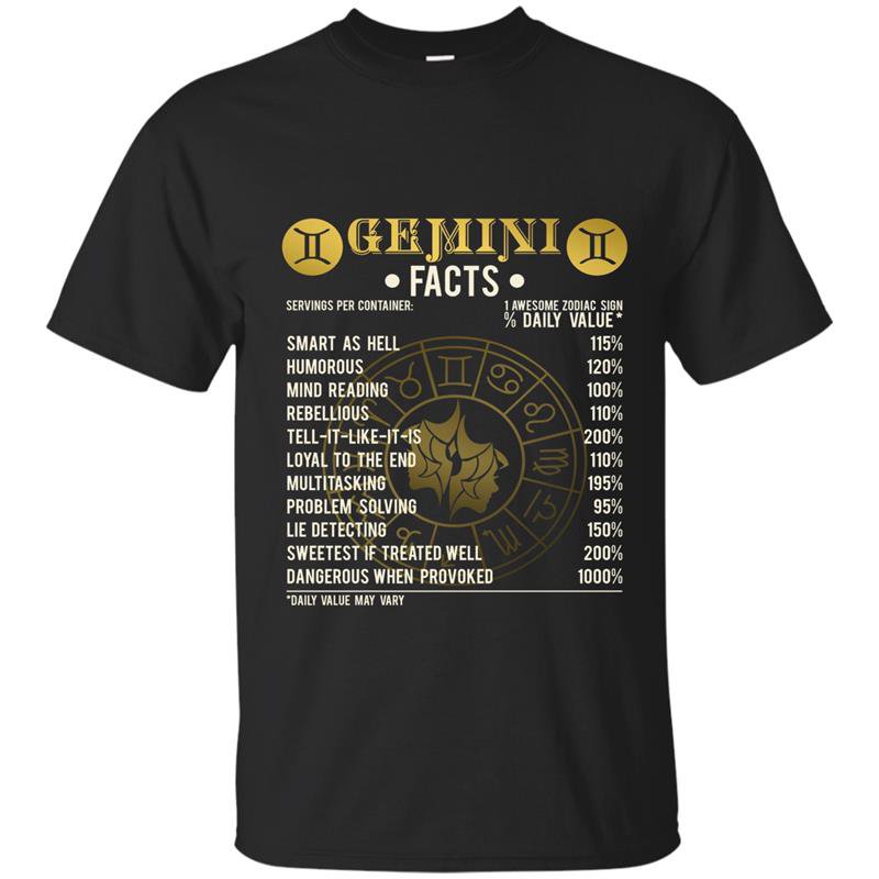 Gemini facts t-shirt gemini awesome horoscope