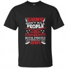 Guns dont kill people grandpa pretty granddaughter do t-shirt