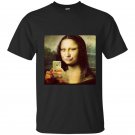 Hilarious parody t-shirts mona lisa taking a selfie