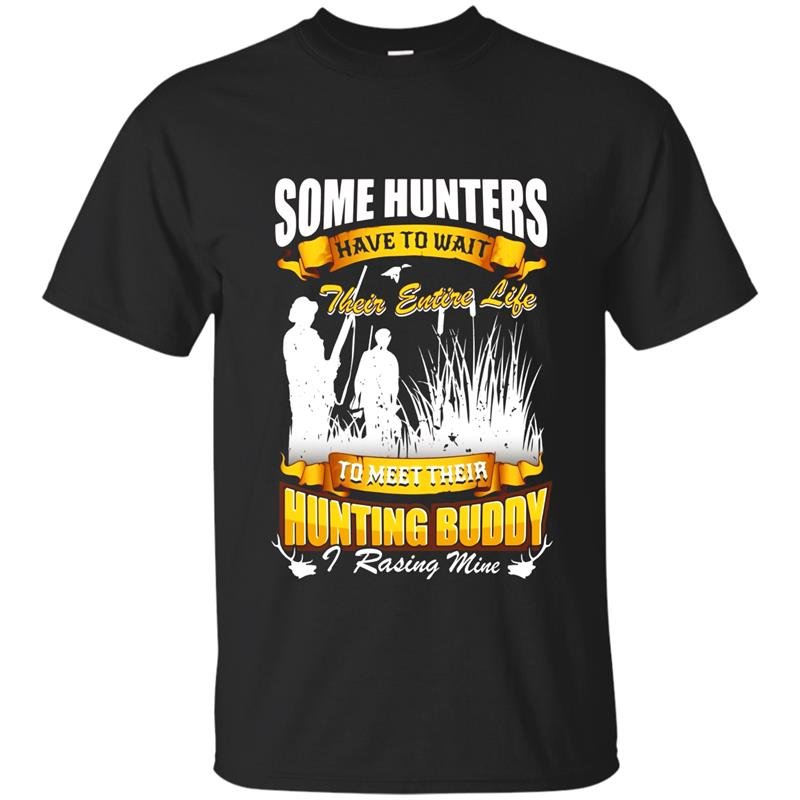 Hunting dad meet their hunting buddy t-shirt