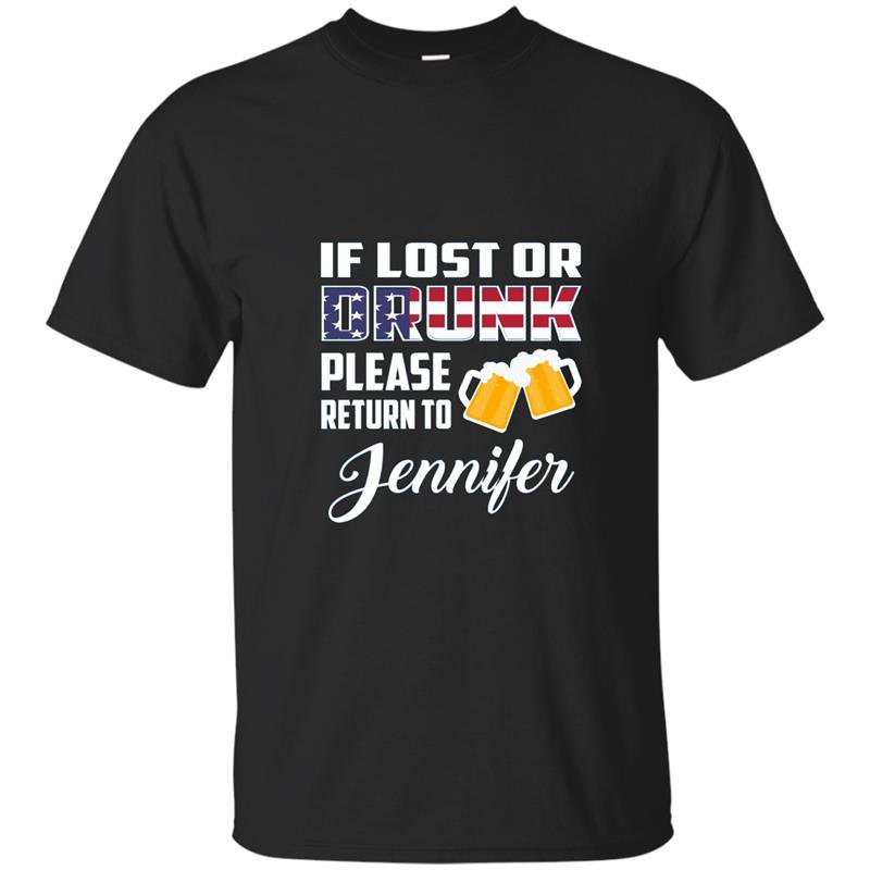 If lost or drunk please return to jennifer t-shirt