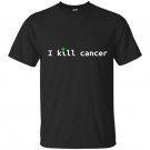I kill cancer funny t-shirt cannabis leaf cancer awareness