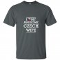 I love my awesome czech wife flag heart tee for husband t-shirt