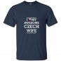 I love my awesome czech wife flag heart tee for husband t-shirt