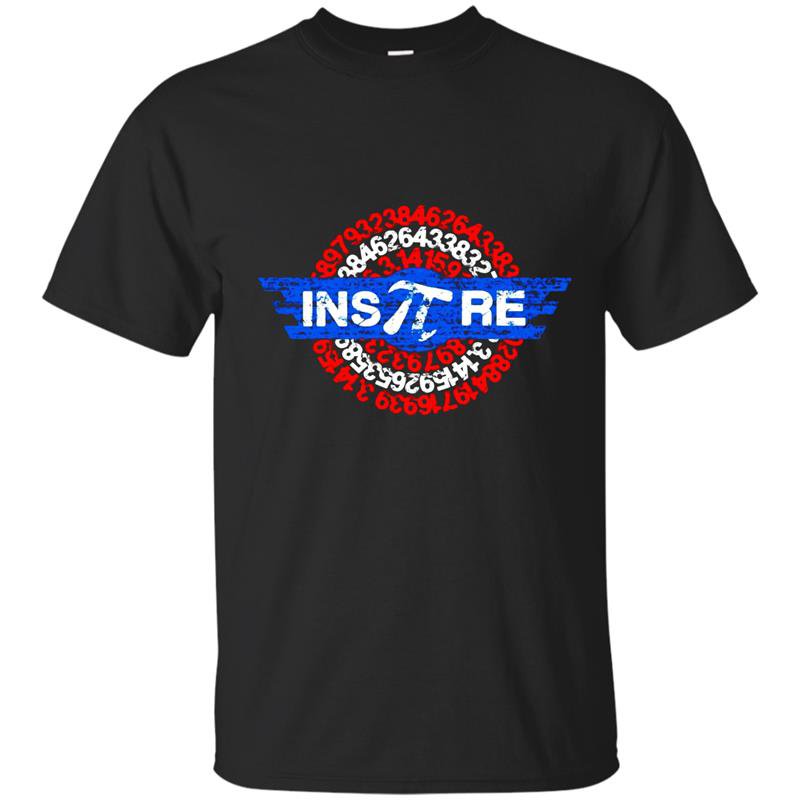 Inspire pi superhero shield math teacher geek nerd t-shirt