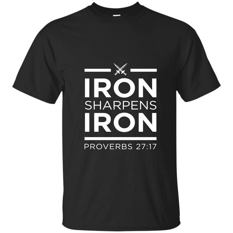 Iron sharpens iron christian t-shirt for men and women