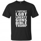 I support liberty guns bible trump funny t-shirt