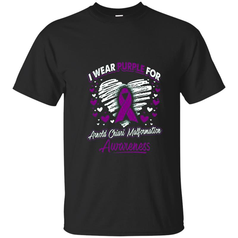 I wear purple for arnold chiari malformation awareness t-shirt