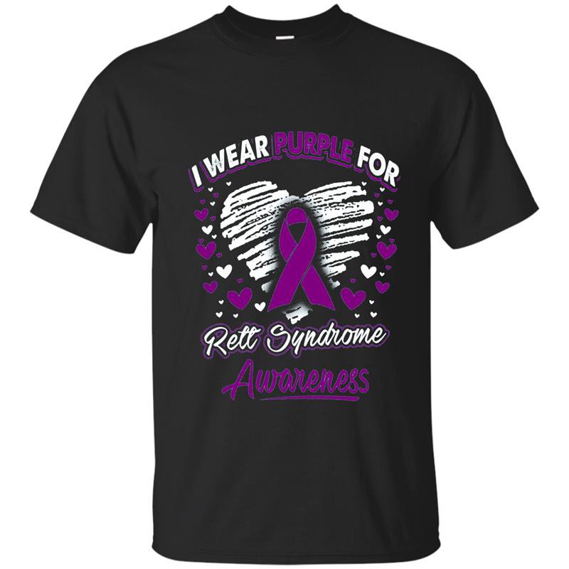 I wear purple for rett syndrome awareness t-shirt