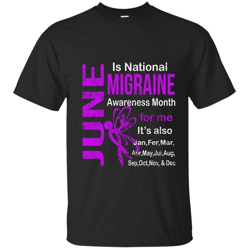 June is migraine awareness month t-shirt