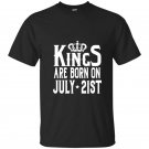 Kings are born on july 21st funny birthday t-shirt