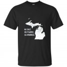 Lake michigan t-shirt funny no sharks salt worries born home