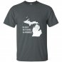 Lake michigan t-shirt funny no sharks salt worries born home