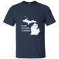 Lake michigan t-shirt funny no sharks salt worries born home