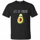 Lets get smashed cool avocado deal with it t-shirt vegan