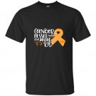 Leukemia cancer messed with the wrong kid t-shirt orange