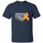 Leukemia cancer messed with the wrong kid t-shirt orange