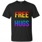 Lgbt gay pride free hugs rainbow t-shirt