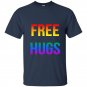 Lgbt gay pride free hugs rainbow t-shirt