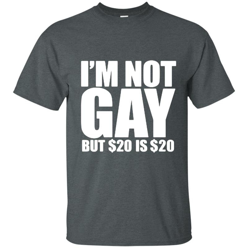 Loo show im not gay but 20 bucks is 20 bucks t-shirt