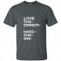 Love the sinner hate the sign t-shirt