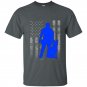 Male k 9 officer blue line flag t-shirt for k9 handlers
