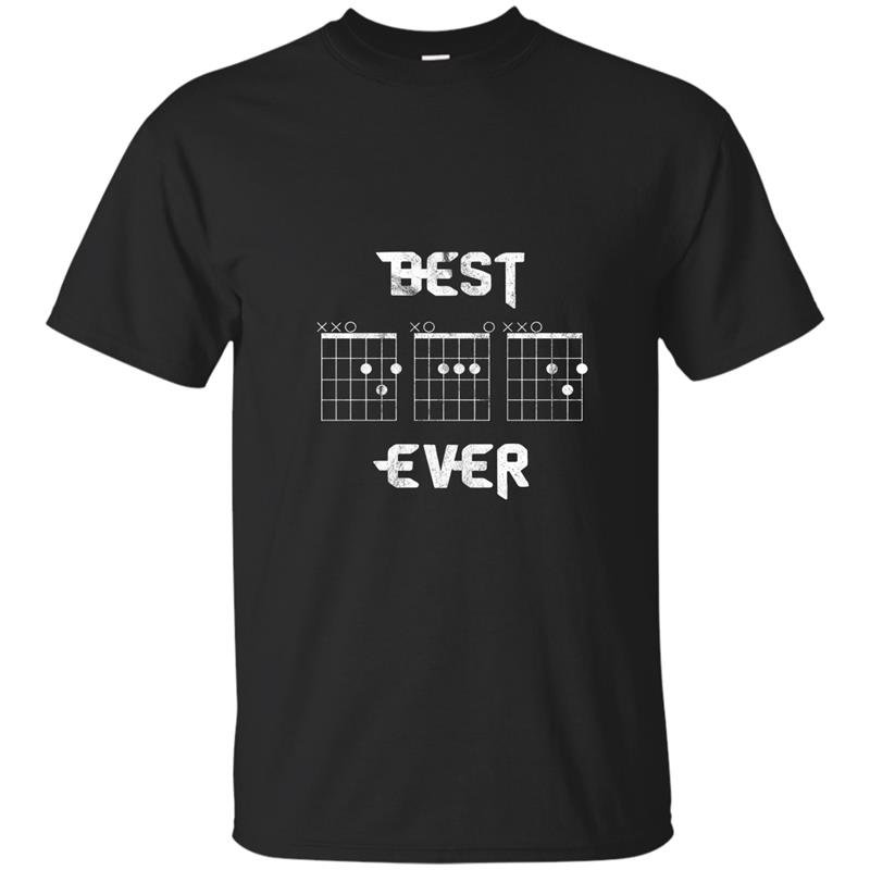 Mens best dad ever guitar t-shirt funny guitarist musician tee