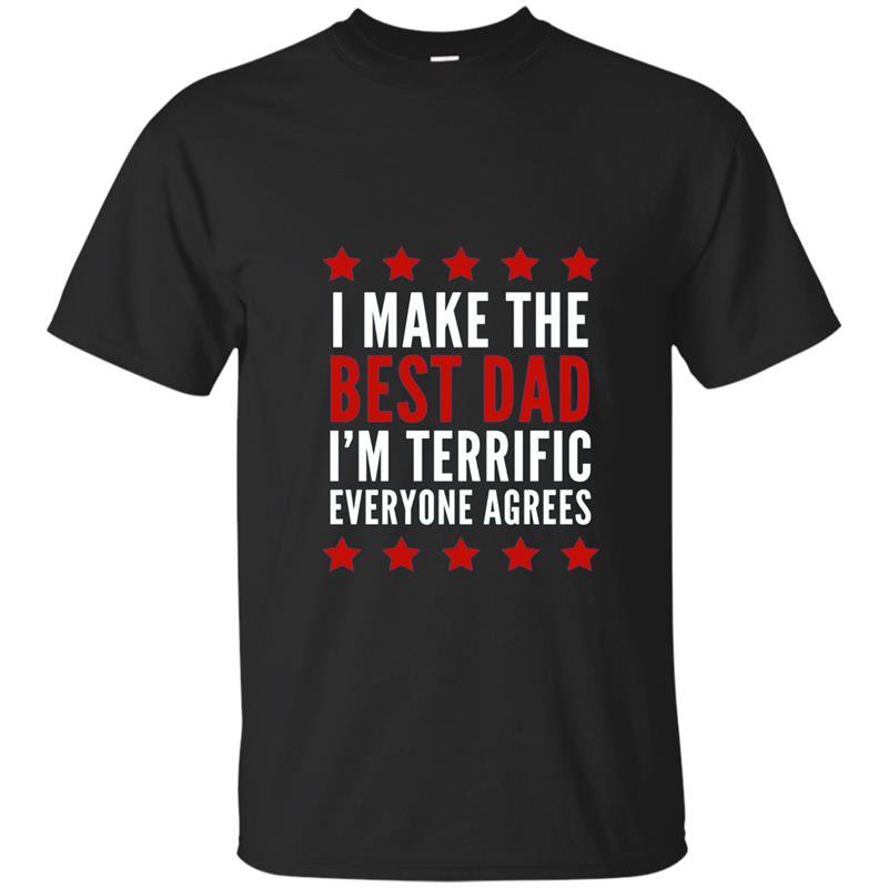 Mens best dad everyone agrees funny trump fathers day t-shirt tee