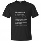 Mens bonus dad definition t-shirt funny meaning step father gift