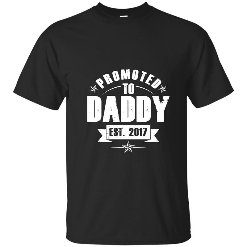 Mens promoted to daddy t-shirts gift new dad est 2017