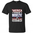 Merica 4th of july drinking party funny patriotic t-shirt
