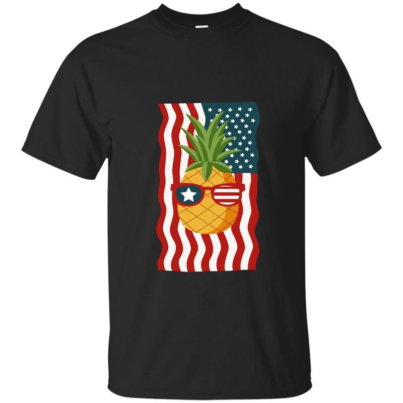 Merica sunglasses flag pineapple t-shirt 4th of july patriots