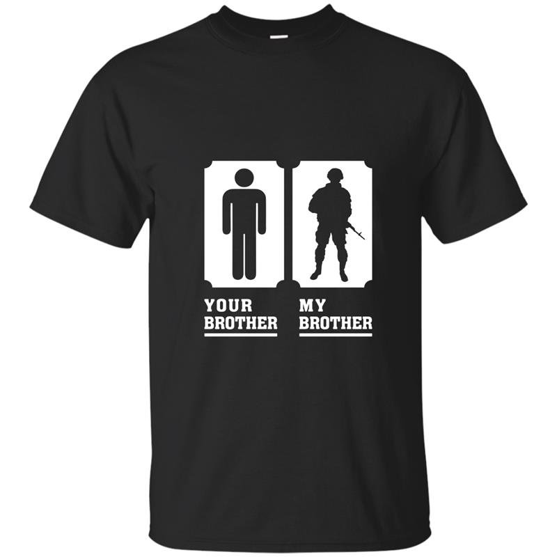 My brother is in army military proud sister tee t-shirts