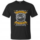 My family is protected by odin and a crazy dad t-shirt