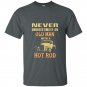 Old man with a hot rod t-shirt