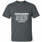 Orgasms old retired golfers and sex maniacs society t-shirt