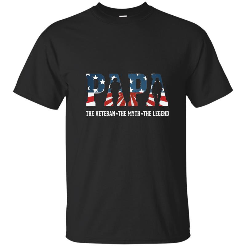 Papa the veteran the myth the legend grandpa gift men t-shirt