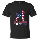 Patriotic dog french poodle 4th of july t-shirt