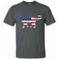 Patriotic kitty cat usa american flag t-shirt