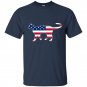 Patriotic kitty cat usa american flag t-shirt