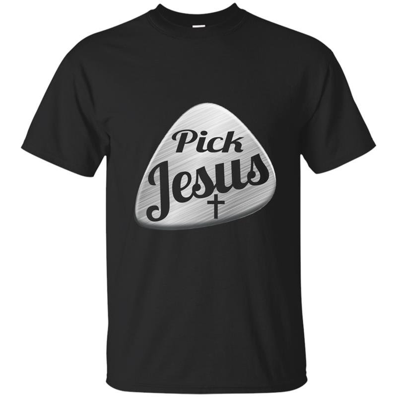 Pick jesus t-shirt gift for the christian guitarist