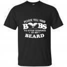 Please tell your boobs to stop staring at my beard t-shirt