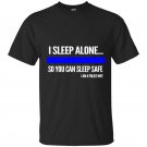 Police t-shirt i sleep alone you can sleep safe police wife