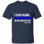 Police t-shirt i sleep alone you can sleep safe police wife