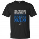 Proud marine dad daughter soldier military marines t-shirt