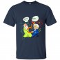 Pythagoras fights einstein c2 t-shirt funny science tee gift