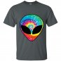 Rainbow alien trippy t-shirt large