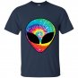 Rainbow alien trippy t-shirt large